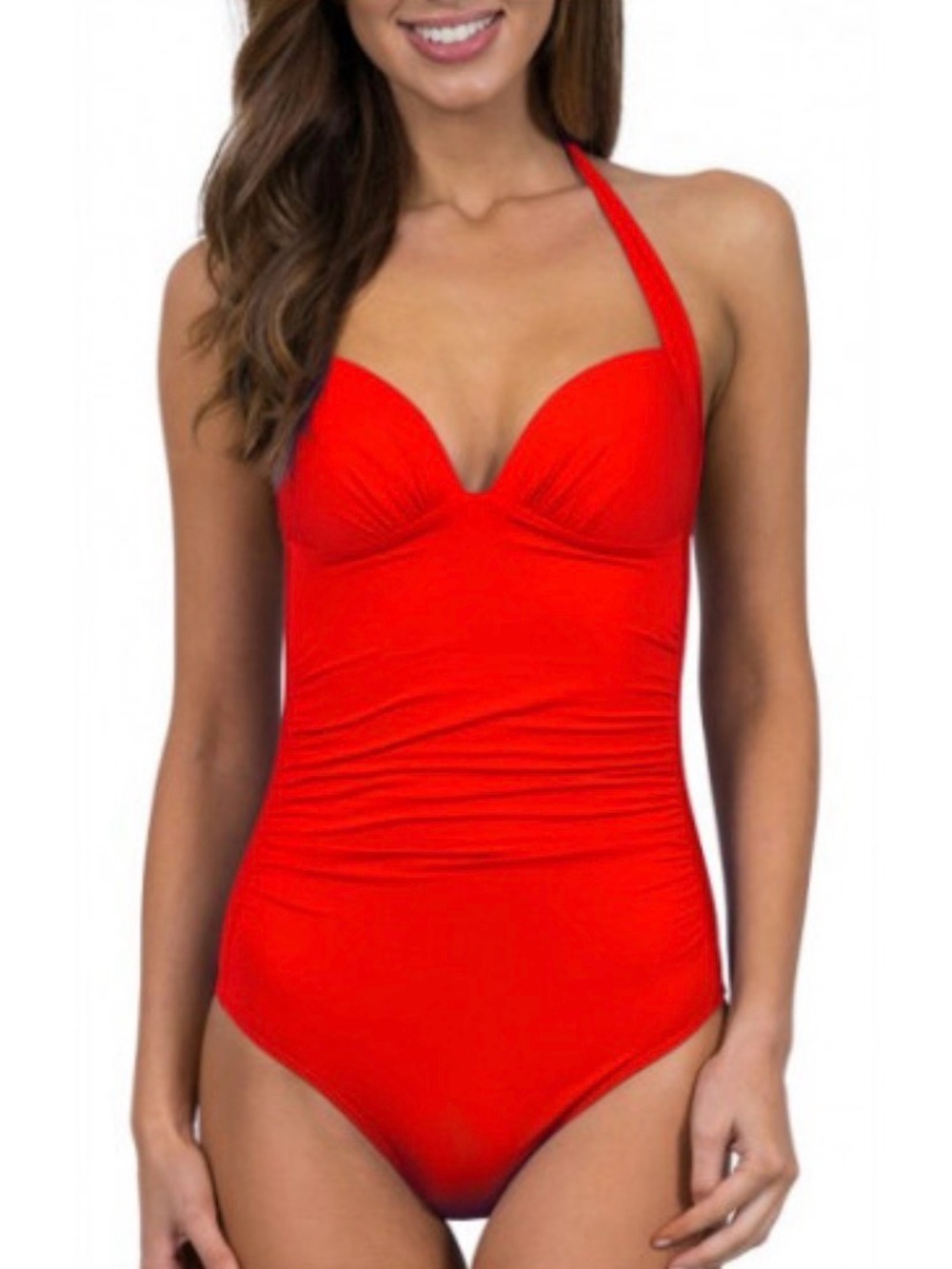 NWT Jets by Jessika Allen Jetset 50's Gathered One-Piece Swimsuit
Red Flame
US 4